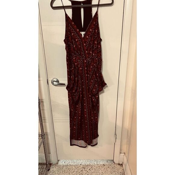 BCBGeneration Brown Floral Maxi Dress Size M - Picture 3 of 8
